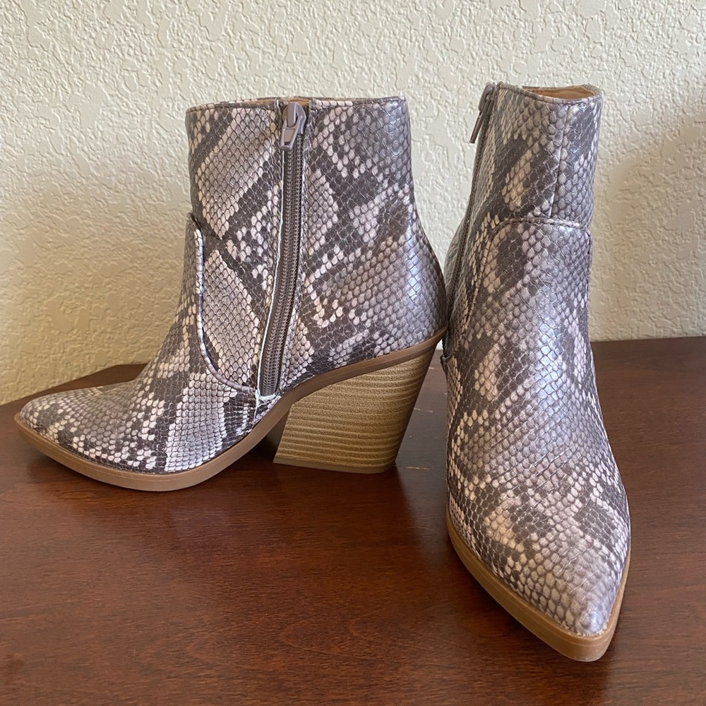 Express snake skin booties